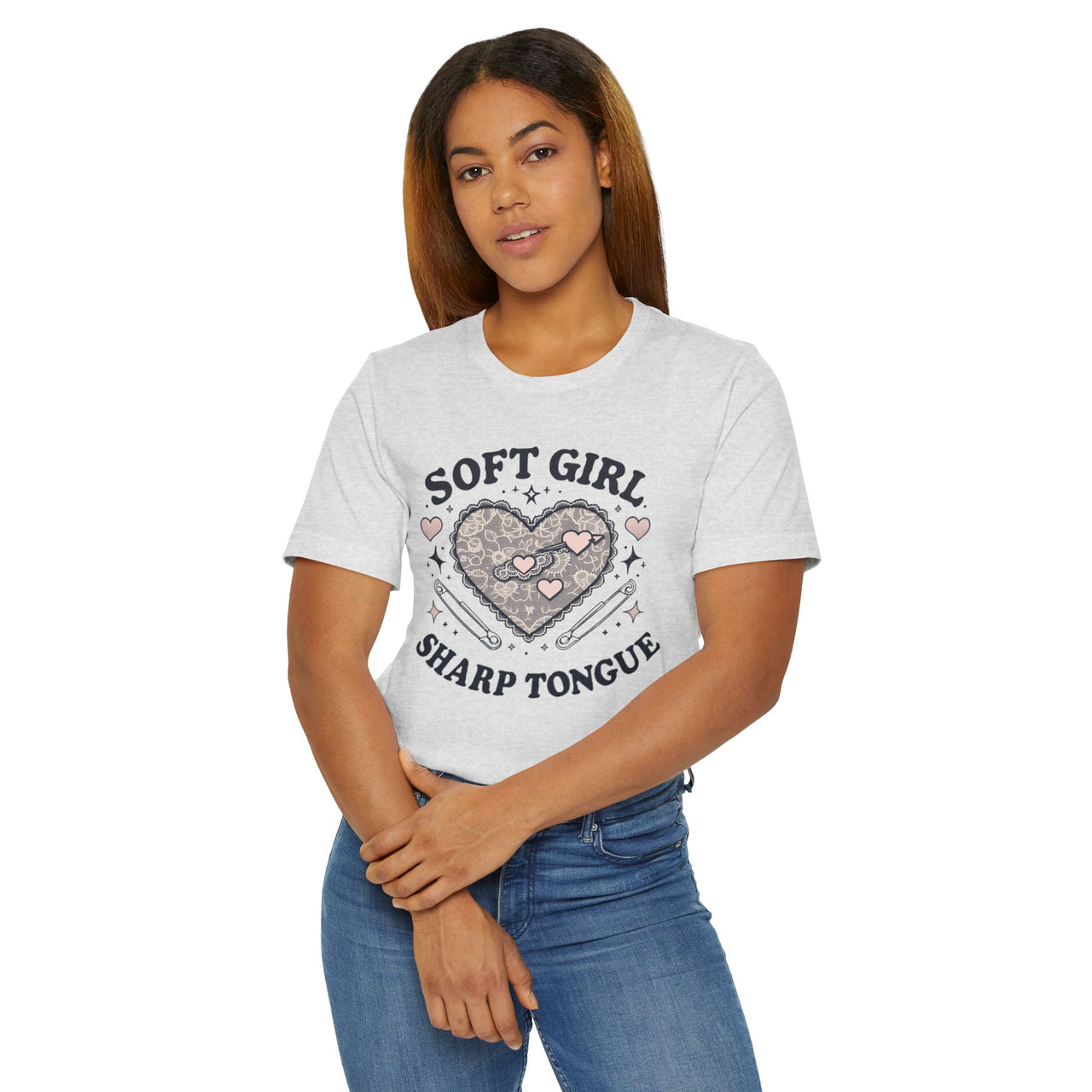 Soft Girl Sharp Tongue Unisex Jersey T-Shirt | Aesthetic Graphic Tee