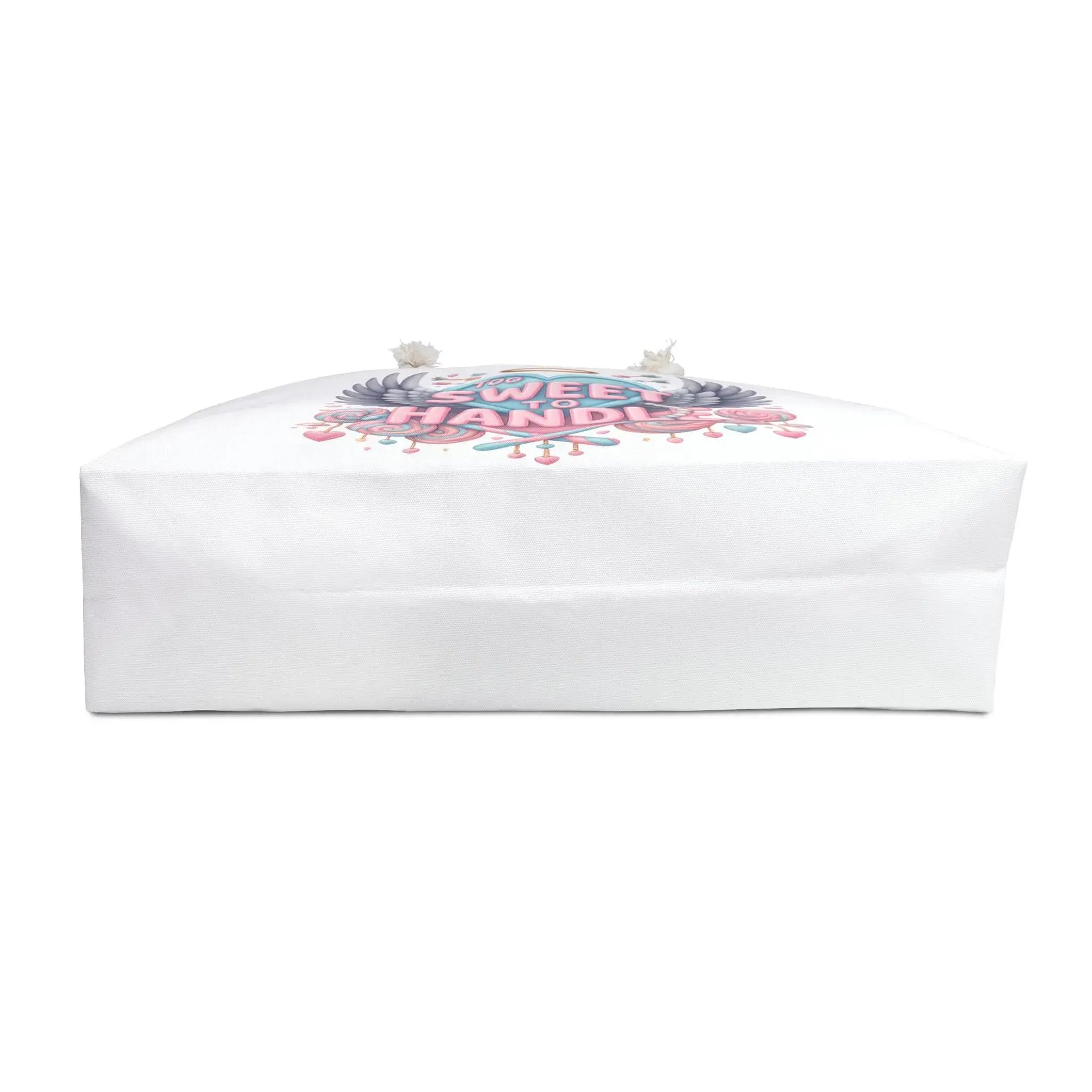 White box with colorful text and graphics on a white background