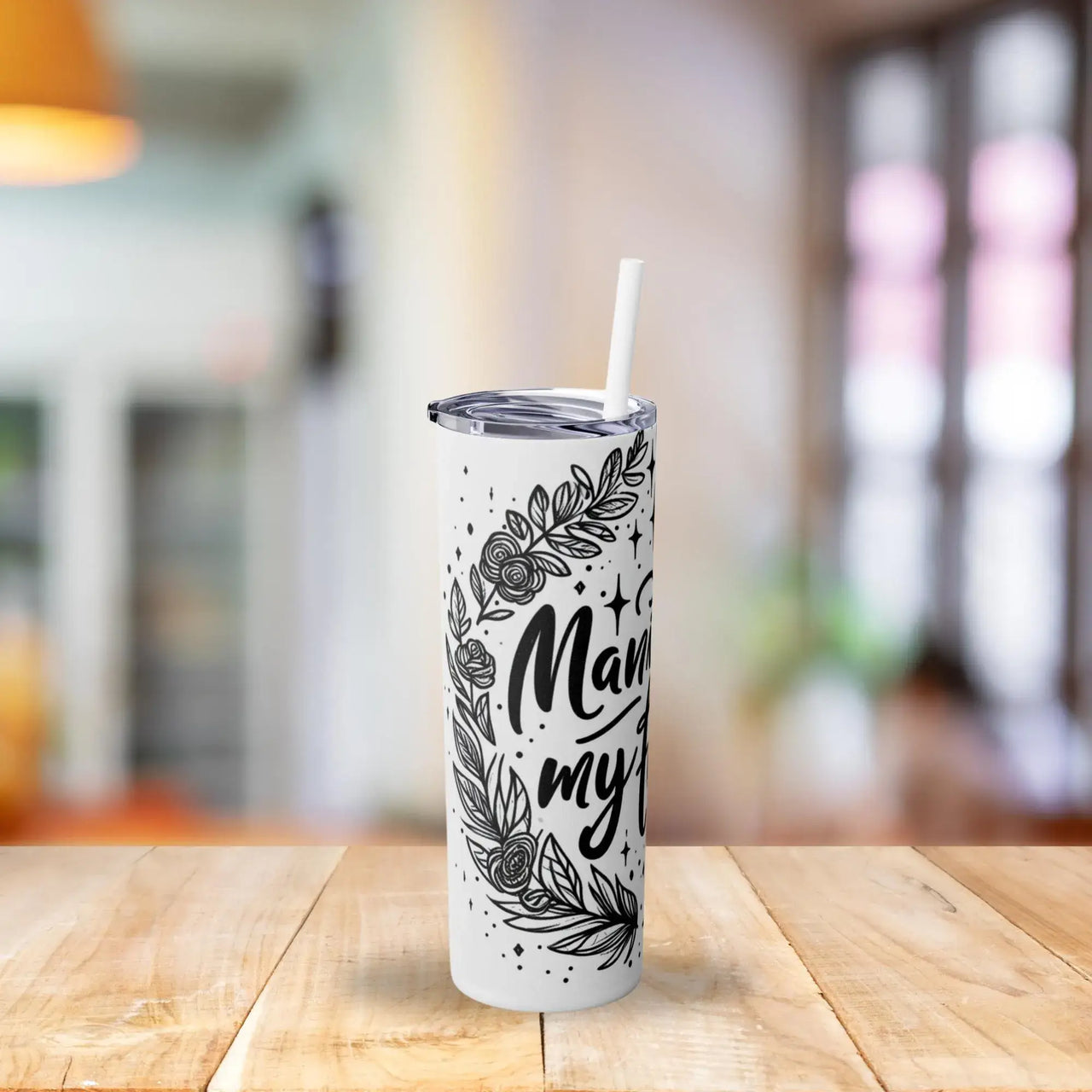 Manifest My Future Tumbler | 20oz Stainless Steel Floral Cup with Inspirational Quote