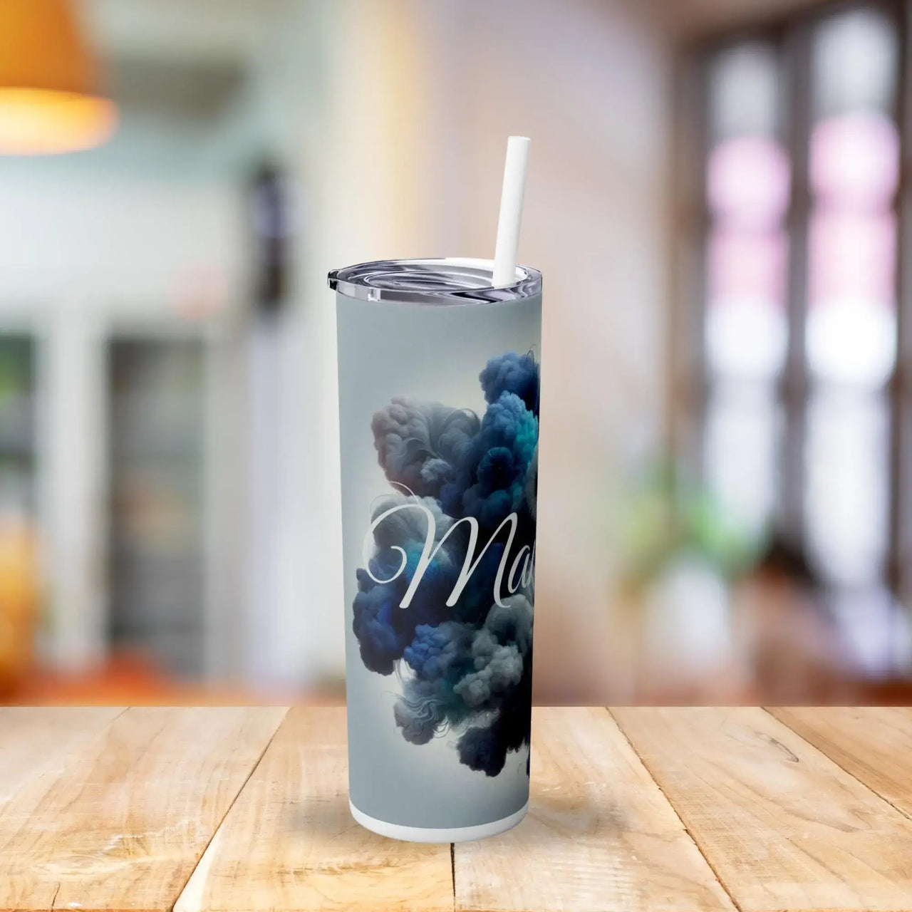 Manifesting Tumbler | 20oz Stainless Steel Cup with Dreamy Cloud Art & Inspirational Script