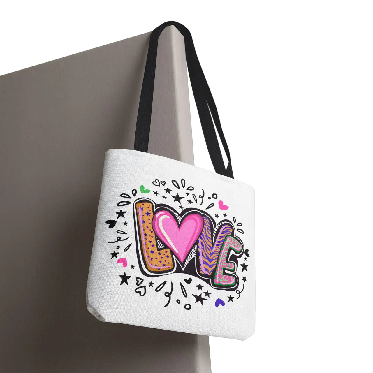 Colorful Love Tote Bag | Vibrant Eco-Friendly Bag for Daily Use & Gifts