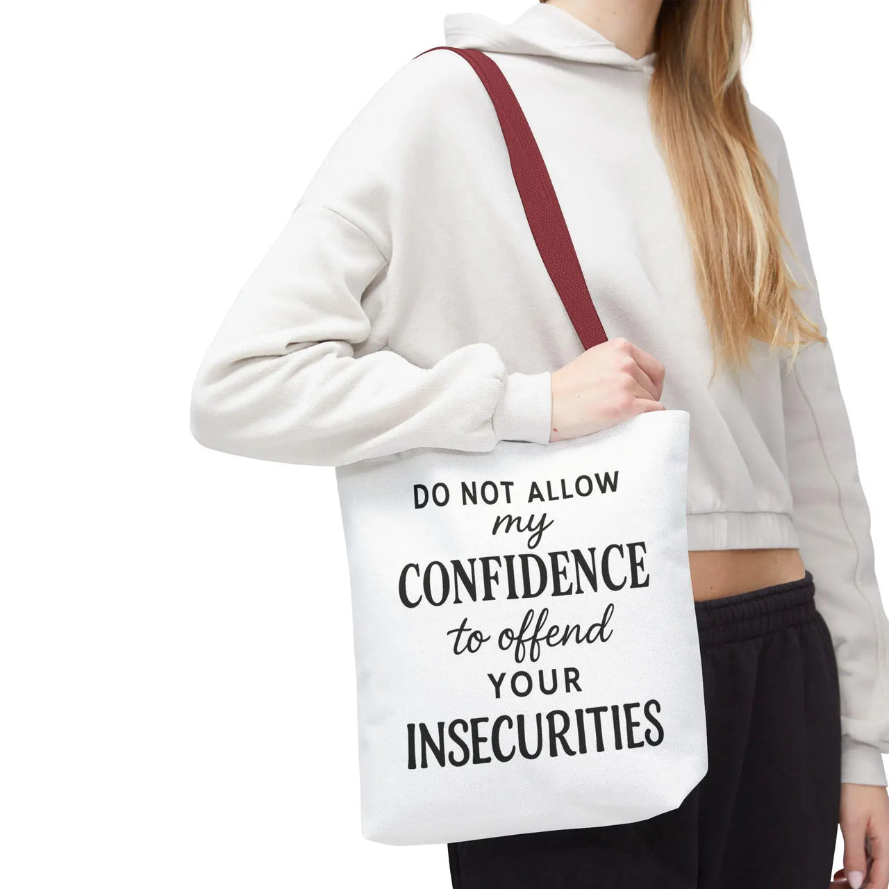 Confidence Tote Bag | Motivational Quote Reusable Shopping Bag, Empowering Gift & Stylish Everyday Accessory