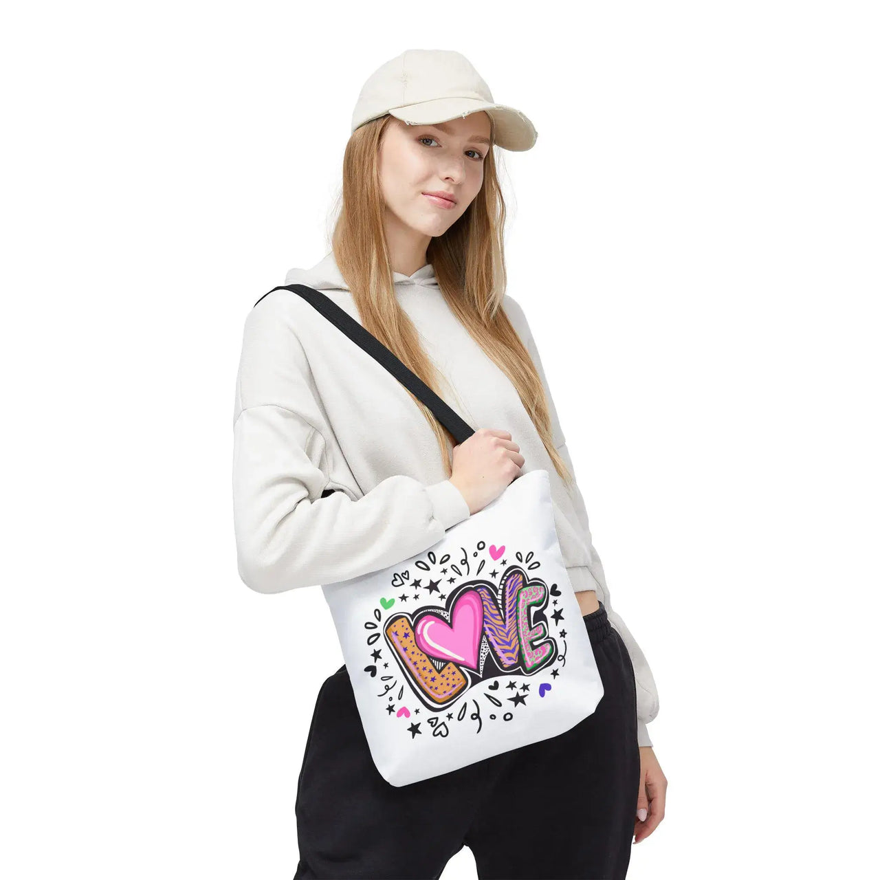 Colorful Love Tote Bag | Vibrant Eco-Friendly Bag for Daily Use & Gifts
