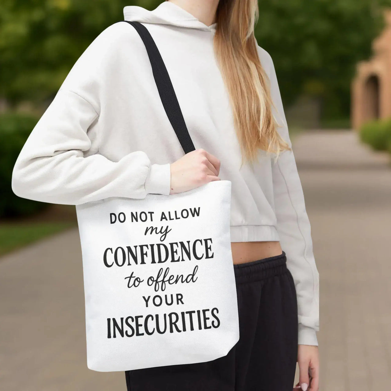 Confidence Tote Bag | Motivational Quote Reusable Shopping Bag, Empowering Gift & Stylish Everyday Accessory