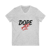 Gray t-shirt with 'DOPE AF' text on a white background